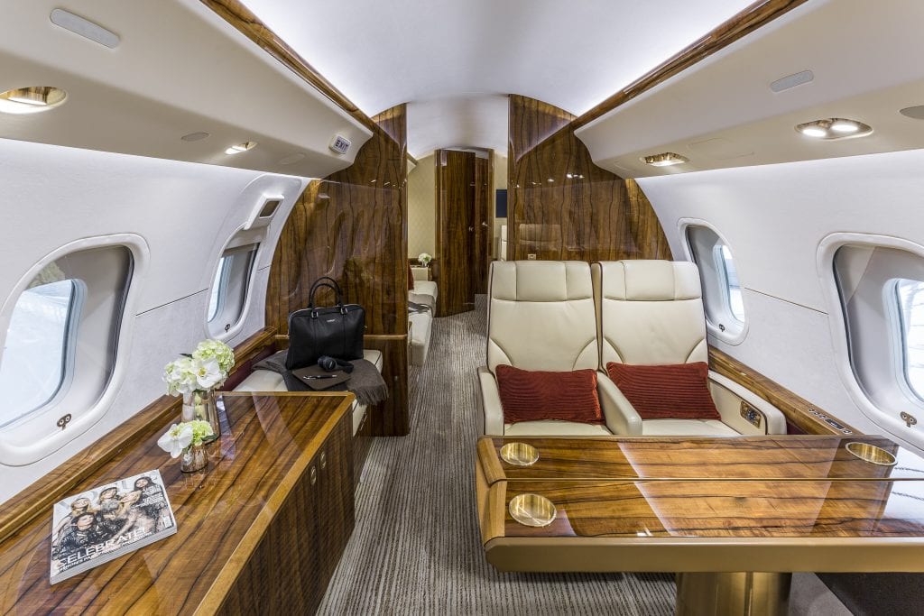 Cabin interior of Global 6000
